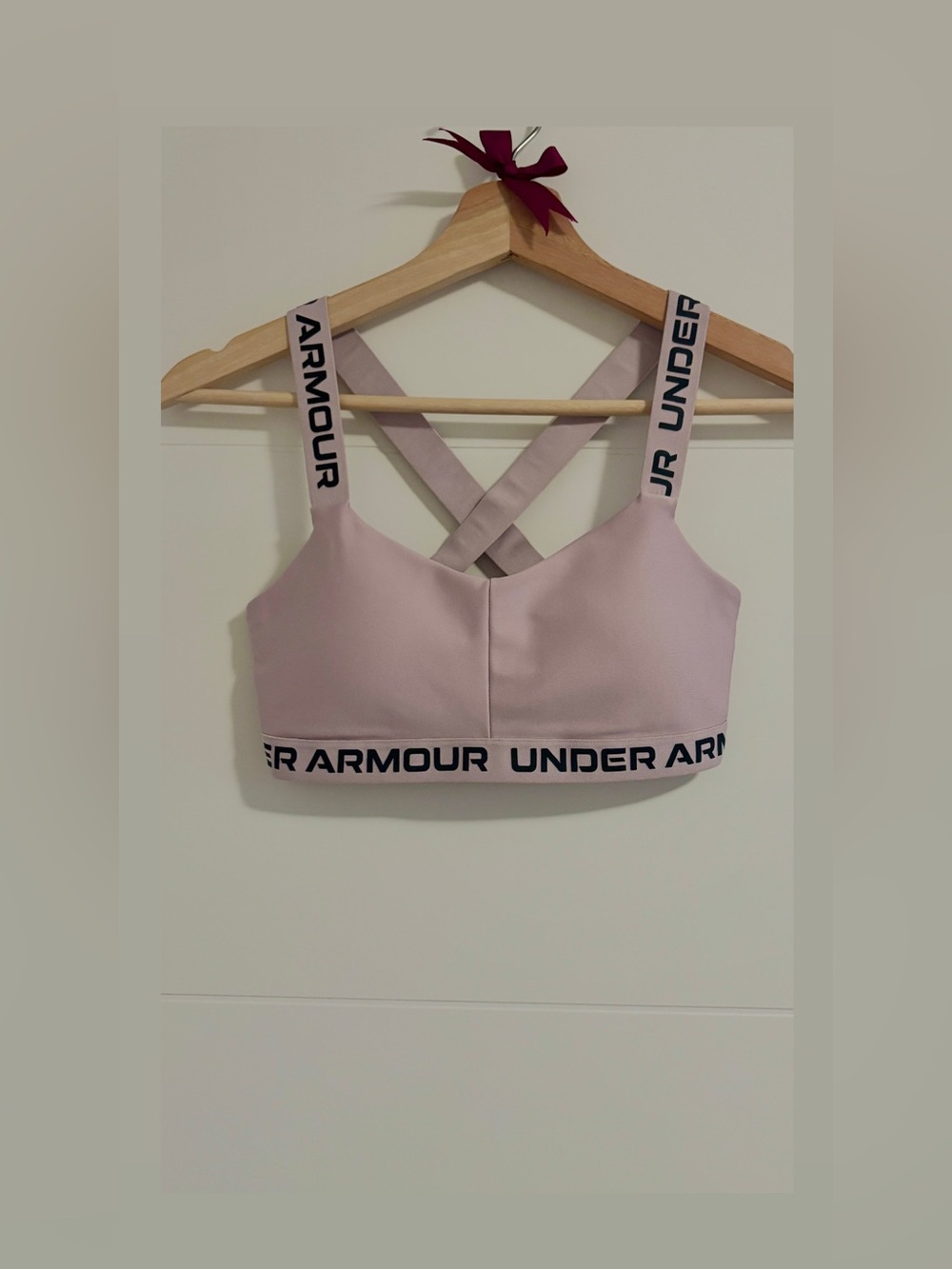 Under Armour Light Pink Crossback Sports Bra